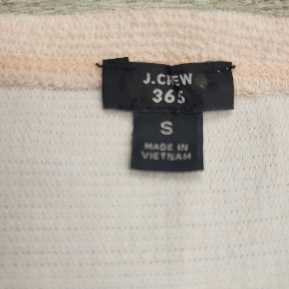 J. Crew 365 Pink Boucle Knot & Peplum Tank Top Size Small - Picture 3 of 7